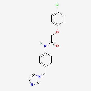 molecular formula C18H16ClN3O2 B4418987 2-(4-chlorophenoxy)-N-[4-(1H-imidazol-1-ylmethyl)phenyl]acetamide 