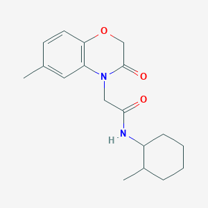 N-(2-methylcyclohexyl)-2-(6-methyl-3-oxo-2,3-dihydro-4H-1,4-benzoxazin-4-yl)acetamide