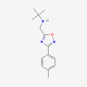 molecular formula C14H19N3O B4418998 2-Methyl-N-((3-(p-tolyl)-1,2,4-oxadiazol-5-yl)methyl)propan-2-amine 