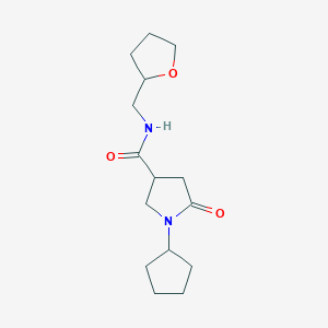 1-cyclopentyl-5-oxo-N-(tetrahydrofuran-2-ylmethyl)pyrrolidine-3-carboxamide