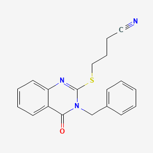 4-[(3-Benzyl-4-oxo-3,4-dihydroquinazolin-2-yl)sulfanyl]butanenitrile