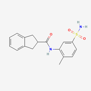 N-(2-methyl-5-sulfamoylphenyl)-2,3-dihydro-1H-indene-2-carboxamide