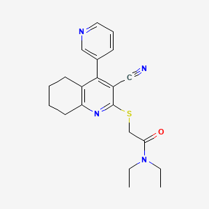 2-[(3-cyano-4-pyridin-3-yl-5,6,7,8-tetrahydroquinolin-2-yl)thio]-N,N-diethylacetamide