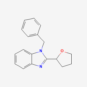 molecular formula C18H18N2O B4419060 2-[1-Benzylbenzimidazol-2-yl]oxolane 