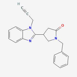 molecular formula C21H19N3O B4419081 1-BENZYL-4-[1-(2-PROPYNYL)-1H-1,3-BENZIMIDAZOL-2-YL]-2-PYRROLIDINONE 