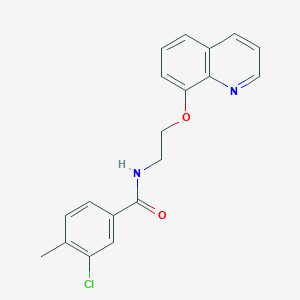 molecular formula C19H17ClN2O2 B4419084 3-chloro-4-methyl-N-[2-(quinolin-8-yloxy)ethyl]benzamide 