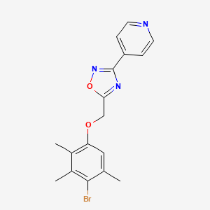 4-{5-[(4-bromo-2,3,5-trimethylphenoxy)methyl]-1,2,4-oxadiazol-3-yl}pyridine