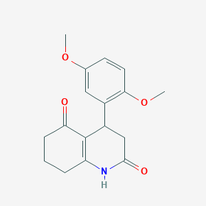 4-(2,5-DIMETHOXYPHENYL)-1,2,3,4,5,6,7,8-OCTAHYDROQUINOLINE-2,5-DIONE