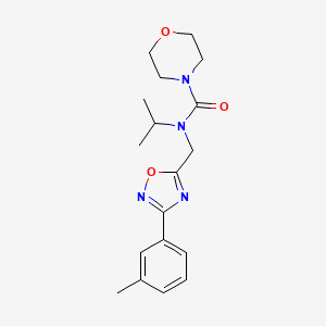 molecular formula C18H24N4O3 B4419173 N-{[3-(3-methylphenyl)-1,2,4-oxadiazol-5-yl]methyl}-N-(propan-2-yl)morpholine-4-carboxamide 