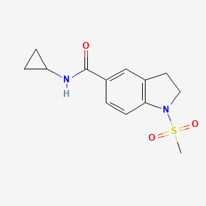 N-CYCLOPROPYL-1-METHANESULFONYL-2,3-DIHYDRO-1H-INDOLE-5-CARBOXAMIDE