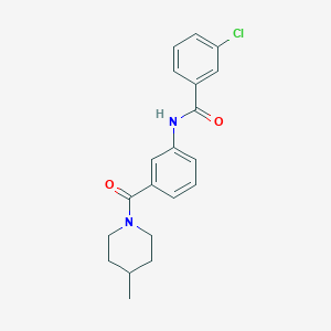 3-chloro-N-{3-[(4-methylpiperidin-1-yl)carbonyl]phenyl}benzamide