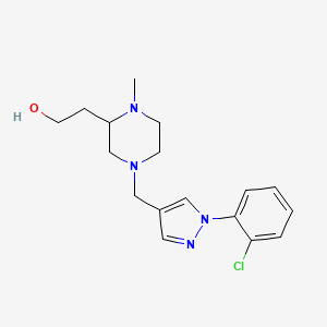 2-(4-{[1-(2-chlorophenyl)-1H-pyrazol-4-yl]methyl}-1-methyl-2-piperazinyl)ethanol trifluoroacetate (salt)