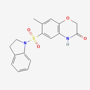 6-(2,3-dihydro-1H-indol-1-ylsulfonyl)-7-methyl-2H-1,4-benzoxazin-3(4H)-one