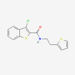 3-chloro-N-[2-(thiophen-2-yl)ethyl]-1-benzothiophene-2-carboxamide