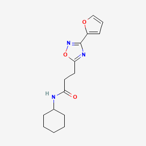 N-cyclohexyl-3-[3-(furan-2-yl)-1,2,4-oxadiazol-5-yl]propanamide