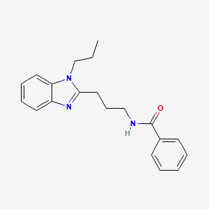 molecular formula C20H23N3O B4419333 N-[3-(1-PROPYL-1H-1,3-BENZODIAZOL-2-YL)PROPYL]BENZAMIDE 