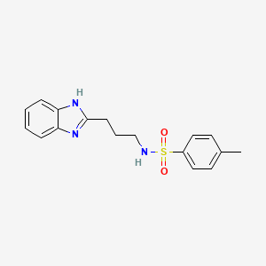 molecular formula C17H19N3O2S B4419352 N-[3-(1H-benzimidazol-2-yl)propyl]-4-methylbenzenesulfonamide 