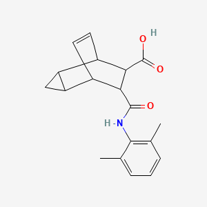 molecular formula C19H21NO3 B4419369 7-[(2,6-Dimethylphenyl)carbamoyl]tricyclo[3.2.2.0~2,4~]non-8-ene-6-carboxylic acid 