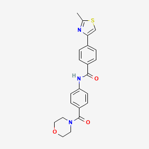 4-(2-methyl-1,3-thiazol-4-yl)-N-[4-(morpholin-4-ylcarbonyl)phenyl]benzamide