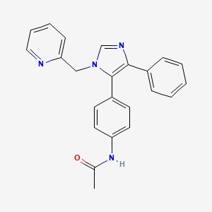 molecular formula C23H20N4O B4419415 N-{4-[4-phenyl-1-(pyridin-2-ylmethyl)-1H-imidazol-5-yl]phenyl}acetamide 