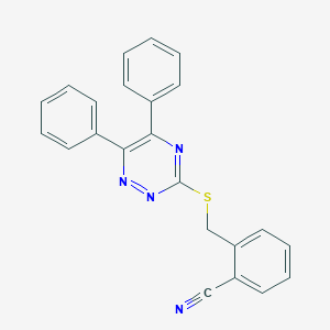 molecular formula C23H16N4S B441942 2-{[(5,6-Diphenyl-1,2,4-triazin-3-yl)sulfanyl]methyl}benzonitrile CAS No. 332109-88-3