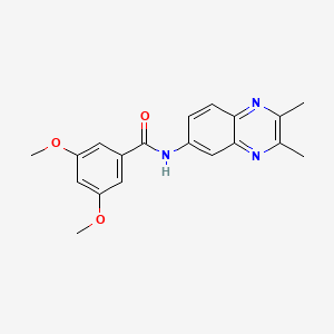 molecular formula C19H19N3O3 B4419439 N-(2,3-dimethylquinoxalin-6-yl)-3,5-dimethoxybenzamide 