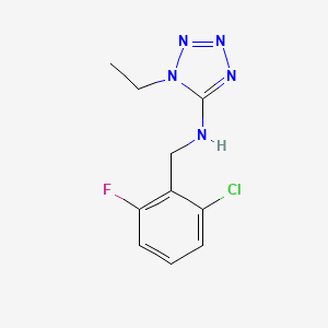 molecular formula C10H11ClFN5 B4419440 N-(2-chloro-6-fluorobenzyl)-1-ethyl-1H-tetrazol-5-amine 