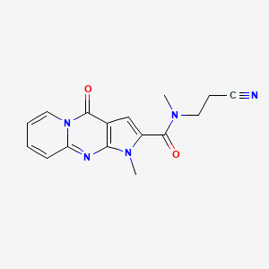 molecular formula C16H15N5O2 B4419465 N-(2-cyanoethyl)-N,1-dimethyl-4-oxo-1,4-dihydropyrido[1,2-a]pyrrolo[2,3-d]pyrimidine-2-carboxamide 