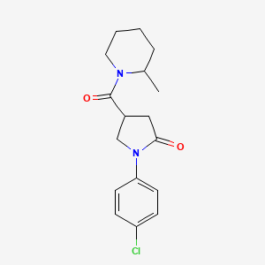 1-(4-chlorophenyl)-4-[(2-methylpiperidin-1-yl)carbonyl]pyrrolidin-2-one