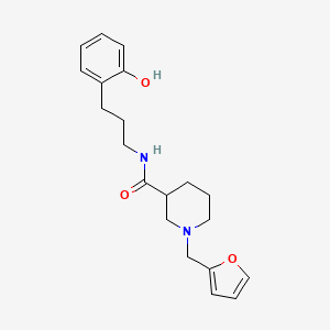 molecular formula C20H26N2O3 B4419483 1-(2-furylmethyl)-N-[3-(2-hydroxyphenyl)propyl]piperidine-3-carboxamide 