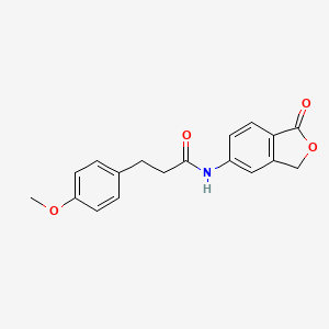 molecular formula C18H17NO4 B4419490 3-(4-methoxyphenyl)-N-(1-oxo-1,3-dihydro-2-benzofuran-5-yl)propanamide 