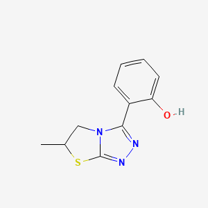 molecular formula C11H11N3OS B4419506 2-(6-methyl-5,6-dihydro[1,3]thiazolo[2,3-c][1,2,4]triazol-3-yl)phenol CAS No. 91813-61-5