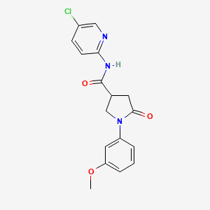 molecular formula C17H16ClN3O3 B4419521 N-(5-chloropyridin-2-yl)-1-(3-methoxyphenyl)-5-oxopyrrolidine-3-carboxamide 