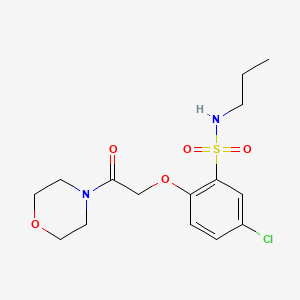 molecular formula C15H21ClN2O5S B4419539 5-chloro-2-(2-morpholin-4-yl-2-oxoethoxy)-N-propylbenzenesulfonamide 