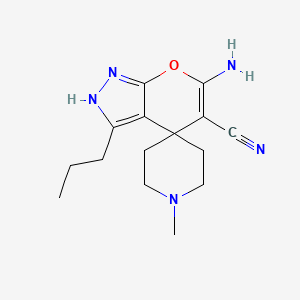 6'-amino-1-methyl-3'-propyl-2'H-spiro[piperidine-4,4'-pyrano[2,3-c]pyrazole]-5'-carbonitrile