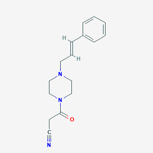 3-oxo-3-{4-[(2E)-3-phenylprop-2-en-1-yl]piperazin-1-yl}propanenitrile