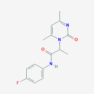 2-(4,6-dimethyl-2-oxopyrimidin-1-yl)-N-(4-fluorophenyl)propanamide