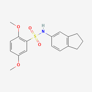 N-(2,3-dihydro-1H-inden-5-yl)-2,5-dimethoxybenzenesulfonamide