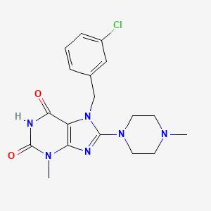 7-(3-chlorobenzyl)-3-methyl-8-(4-methylpiperazin-1-yl)-1H-purine-2,6(3H,7H)-dione