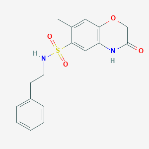 7-methyl-3-oxo-N-(2-phenylethyl)-3,4-dihydro-2H-1,4-benzoxazine-6-sulfonamide