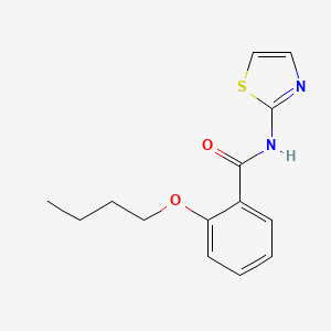 molecular formula C14H16N2O2S B4419677 2-butoxy-N-(1,3-thiazol-2-yl)benzamide 