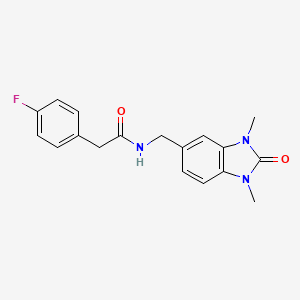 N-[(1,3-dimethyl-2-oxo-2,3-dihydro-1H-benzimidazol-5-yl)methyl]-2-(4-fluorophenyl)acetamide