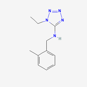 molecular formula C11H15N5 B4419691 1-ethyl-N-(2-methylbenzyl)-1H-tetrazol-5-amine 