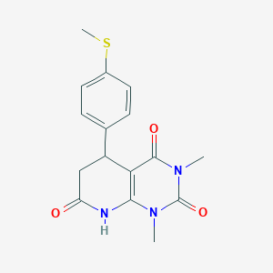 1,3-dimethyl-5-[4-(methylthio)phenyl]-5,8-dihydropyrido[2,3-d]pyrimidine-2,4,7(1H,3H,6H)-trione