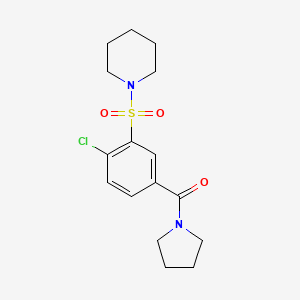 molecular formula C16H21ClN2O3S B4419767 (4-Chloro-3-piperidin-1-ylsulfonylphenyl)-pyrrolidin-1-ylmethanone 