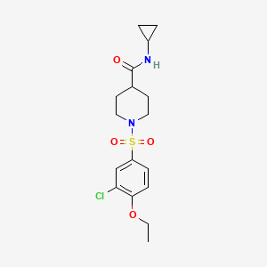 molecular formula C17H23ClN2O4S B4419775 1-(3-CHLORO-4-ETHOXYBENZENESULFONYL)-N-CYCLOPROPYLPIPERIDINE-4-CARBOXAMIDE 