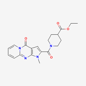 molecular formula C20H22N4O4 B4419786 ethyl 1-[(1-methyl-4-oxo-1,4-dihydropyrido[1,2-a]pyrrolo[2,3-d]pyrimidin-2-yl)carbonyl]piperidine-4-carboxylate 