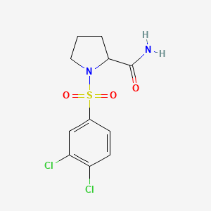 molecular formula C11H12Cl2N2O3S B4419798 1-[(3,4-DICHLOROPHENYL)SULFONYL]-2-PYRROLIDINECARBOXAMIDE 