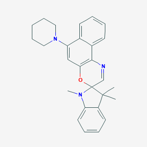 molecular formula C27H29N3O B044198 螺[2H-吲哚-2,3'-[3H]萘[2,1-b][1,4]恶嗪], 1,3-二氢-1,3,3-三甲基-6'-(1-哌啶基)- CAS No. 114747-45-4