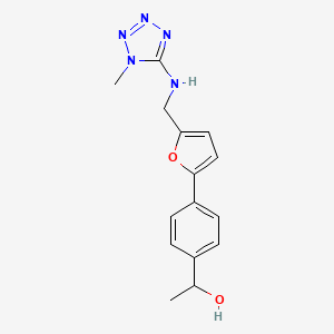 molecular formula C15H17N5O2 B4419810 1-[4-(5-{[(1-methyl-1H-tetrazol-5-yl)amino]methyl}furan-2-yl)phenyl]ethanol 